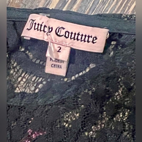 Juicy Couture Pink Pitch Black Victorian Lace Maxi Dress Sz 2 - NWT - Ret. $398 - Picture 8 of 11